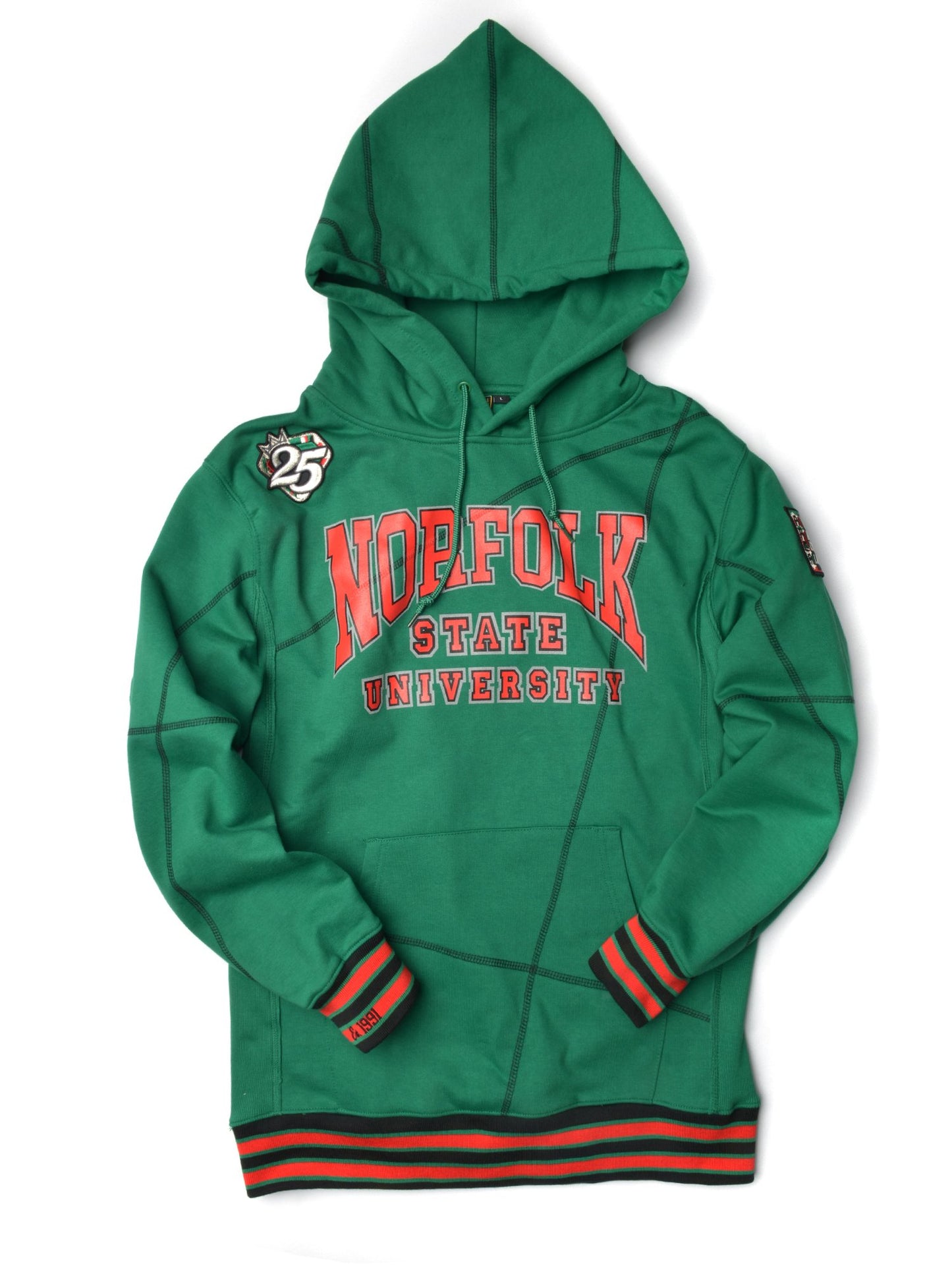 FTP Norfolk State Original 92 Frankenstein Stitched Hoodie Kelly Green/Black