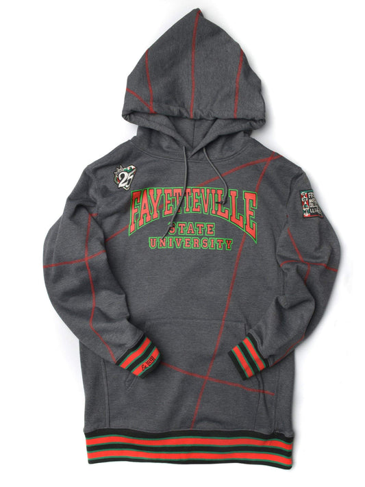 FTP Fayetteville State University Original 92 Frankenstein Stitched Hoodie Charcoal Grey / Red