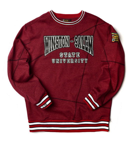 Winston-Salem State University Original '92 "Frankenstein" Crewneck Red Heather/Black