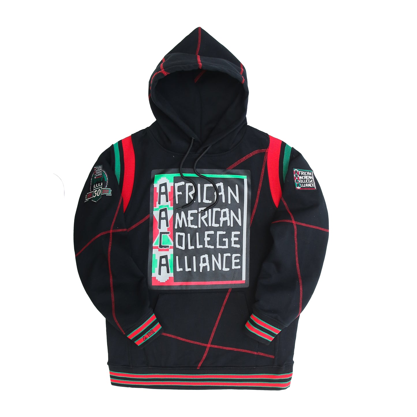 30th Anniversary FTP AACA Frankenstein Stitched Hoodie Black/Red