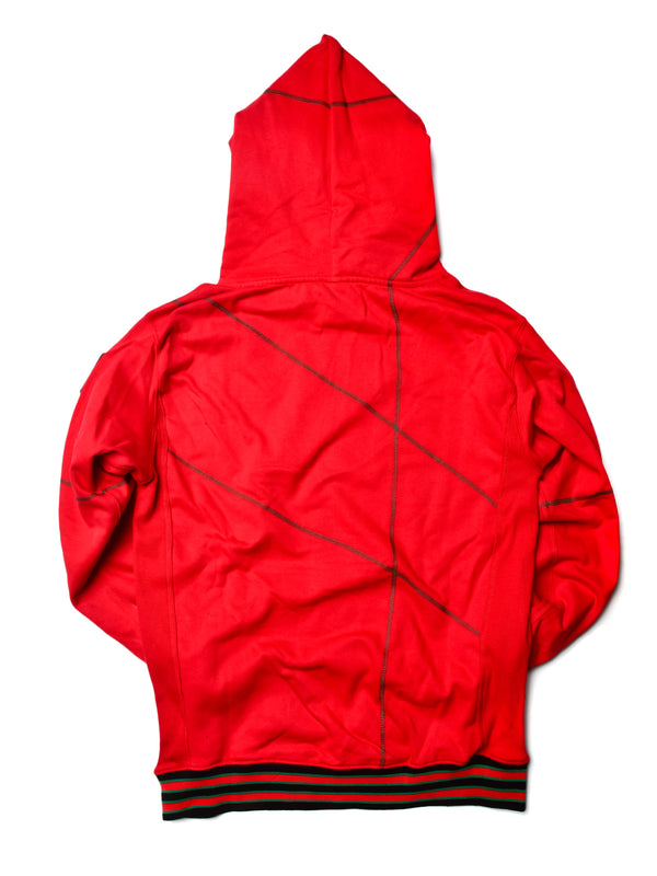 FTP Tuskegee University 92 Frankenstein Stitched Hoodie Red / Kelly Green