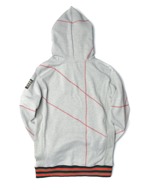 FTP Tuskegee University 92 Frankenstein Stitched Hoodie MDH.Grey / Red