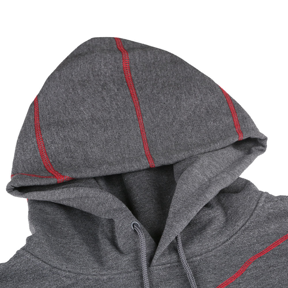 AACA Original 92 Frankenstein Stitched Hoodie Charcoal Grey / Red