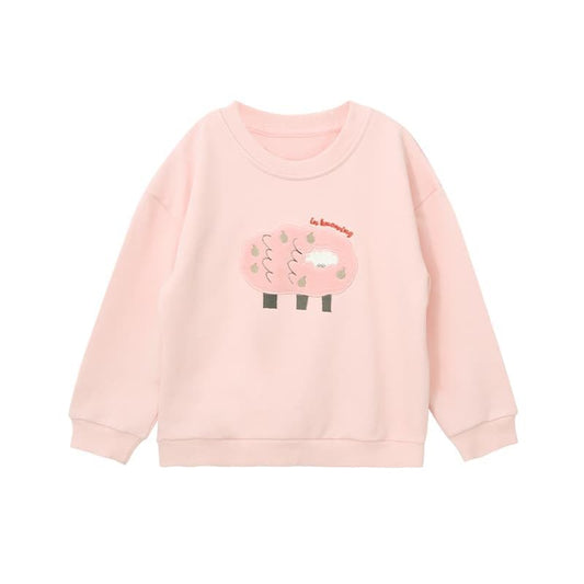 Children's Pullover Sweater - Long Sleeve Cartoon Crewneck Sweatshirt, Lightweight Cotton Top for Boys and Girls, Fashionable and Comfortable for Fall and Winter,Pink