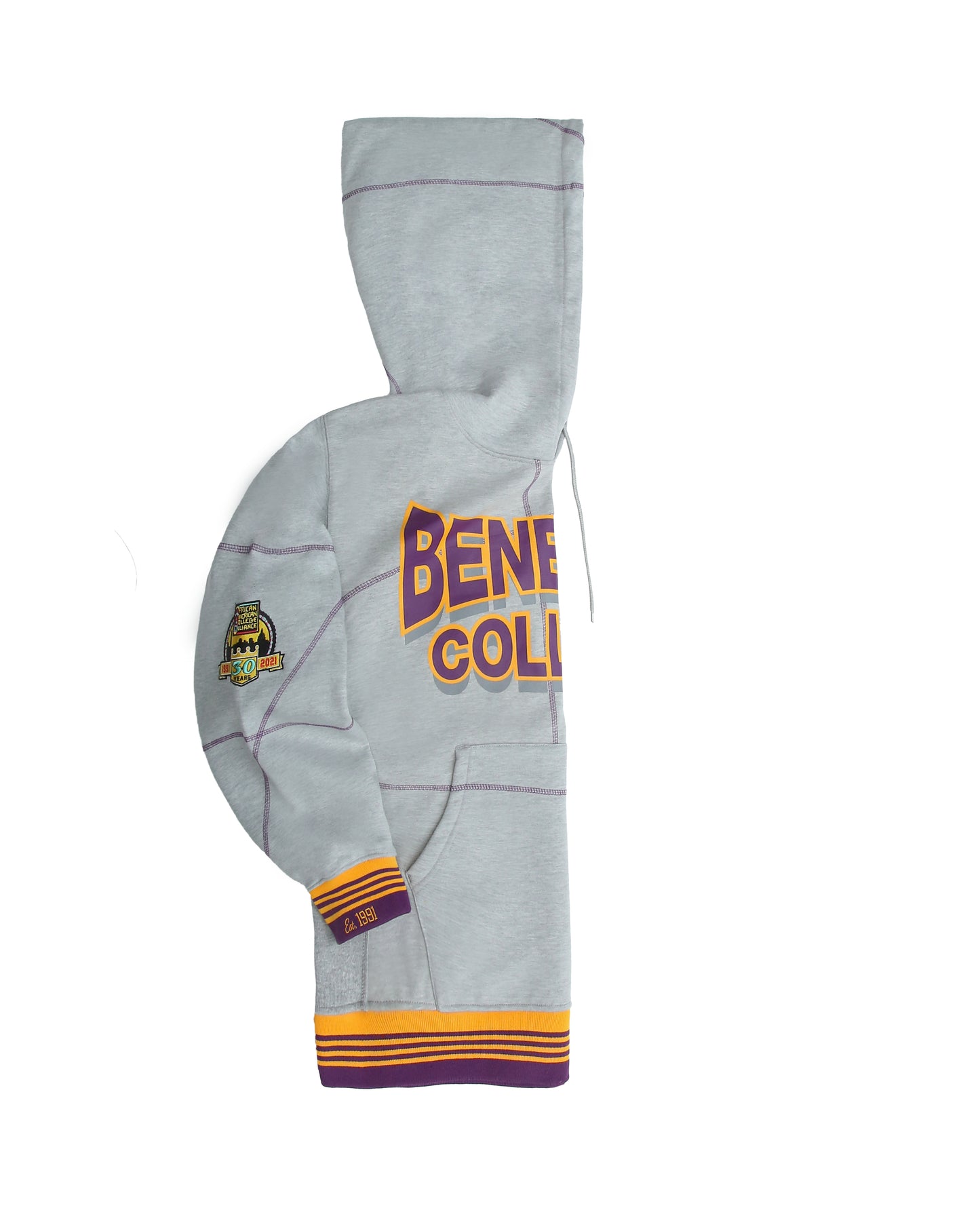 Benedict University 93 Frankenstein Hoodie MDH Grey/Purple/Gold - AACA 30th Anniversary Special Edition