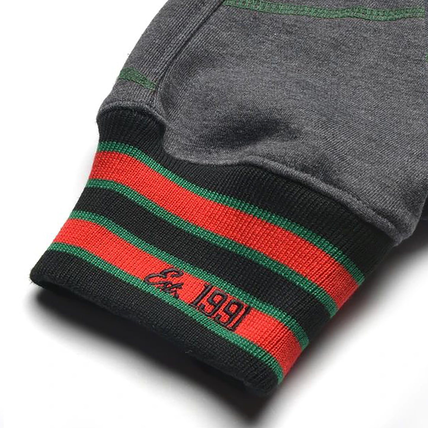 FTP Original 92 Frankenstein Stitched Sweatpants Charcoal Grey/Kelly Green