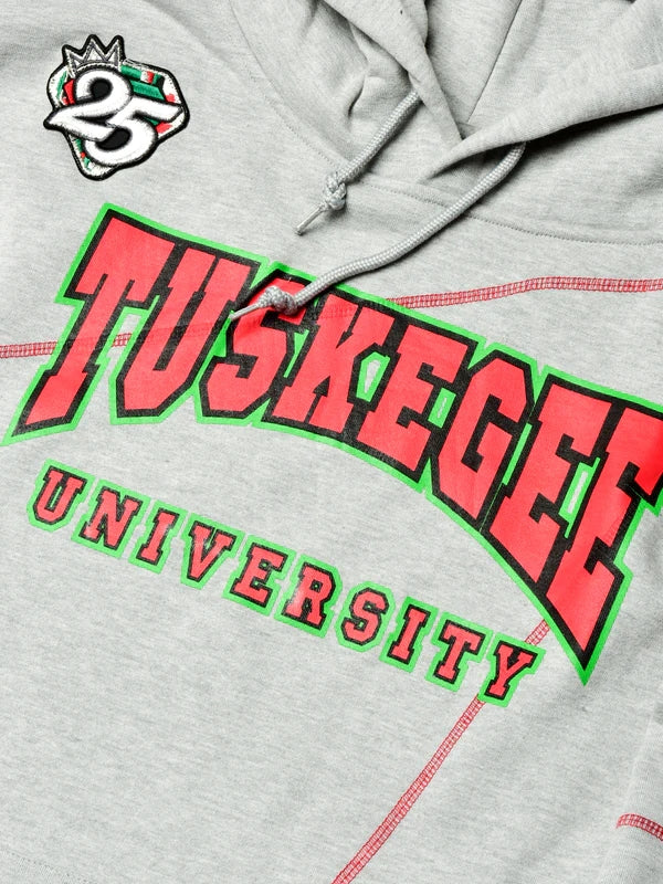 FTP Tuskegee University 92 Frankenstein Stitched Hoodie MDH.Grey / Red