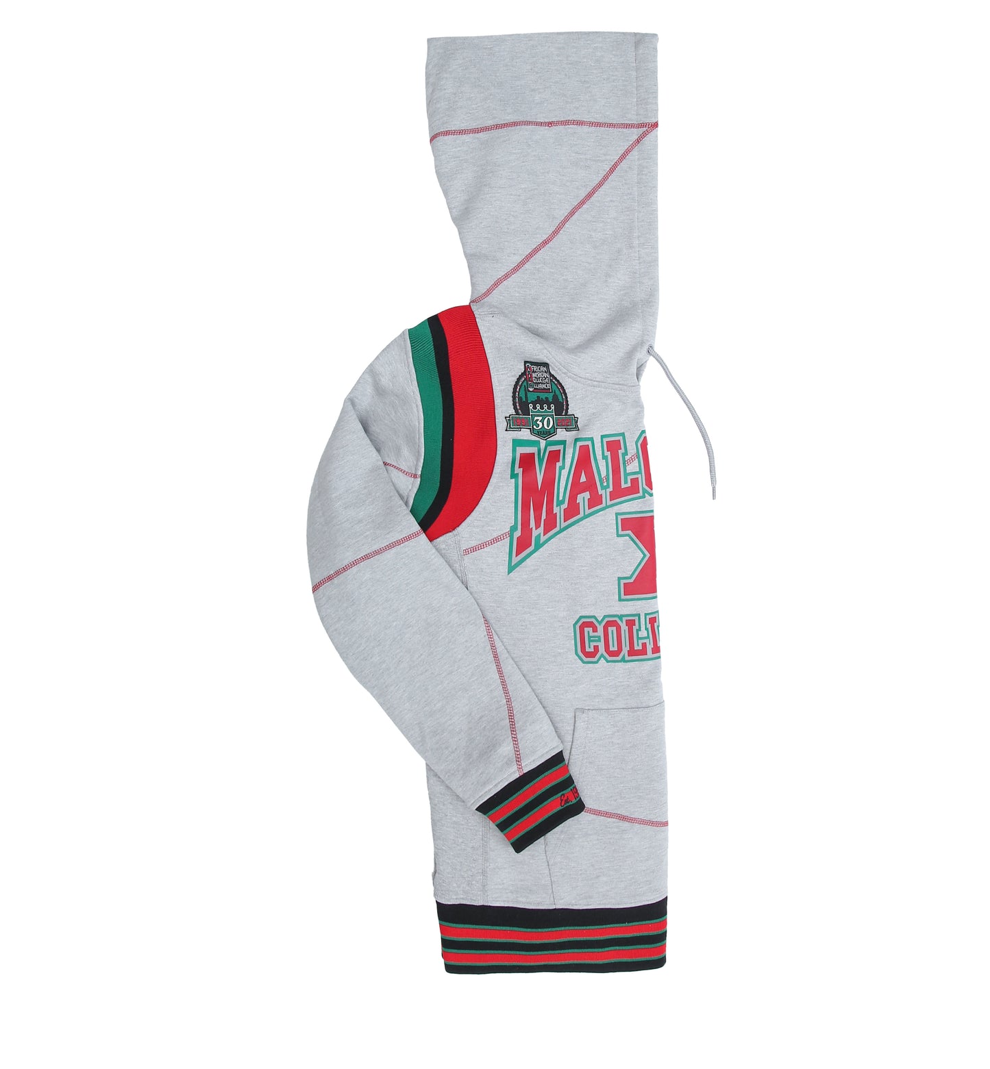 30th Anniversary FTP Malcolm X  Frankenstein Stitched Hoodie MDH.Grey / Red