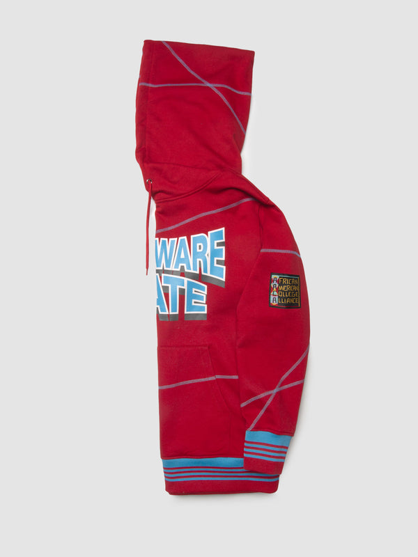 Delaware State 93 Frankenstein Hoodie Red/Carolina