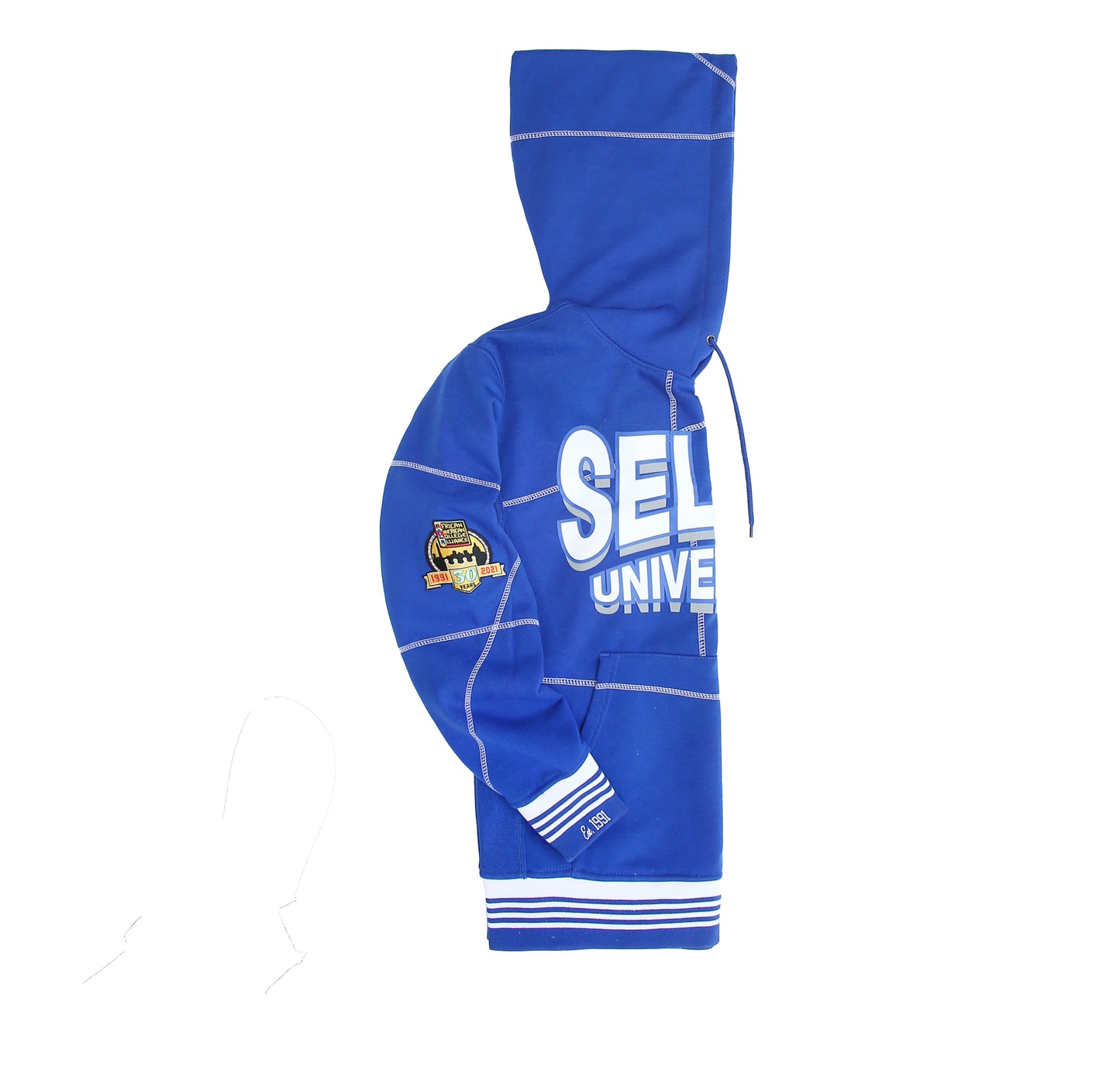 Selma University 93 Frankenstein Hoodie Royal Blue/White - AACA 30th Anniversary Special Edition