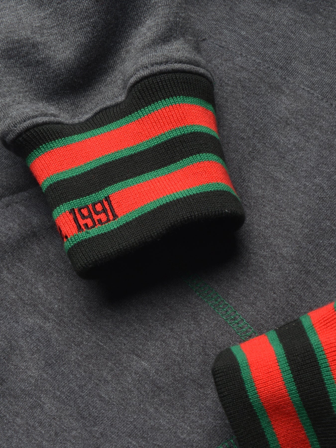 FTP Florida A&M University Original '92 Frankenstein Stitched Hoodie Charcoal Grey Kelly Green