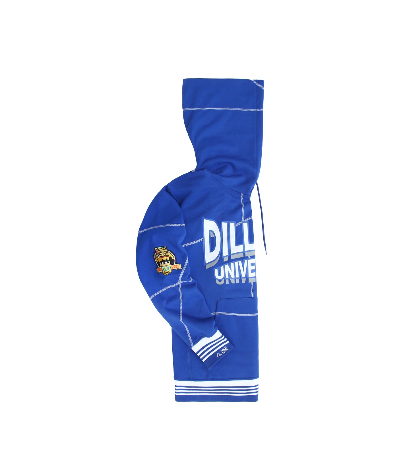 Dillard University 93 Frankenstein Hoodie Royal Blue/White - AACA 30th Anniversary Special Edition