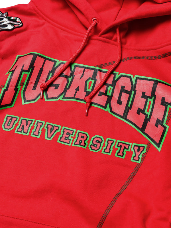 FTP Tuskegee University 92 Frankenstein Stitched Hoodie Red / Kelly Green