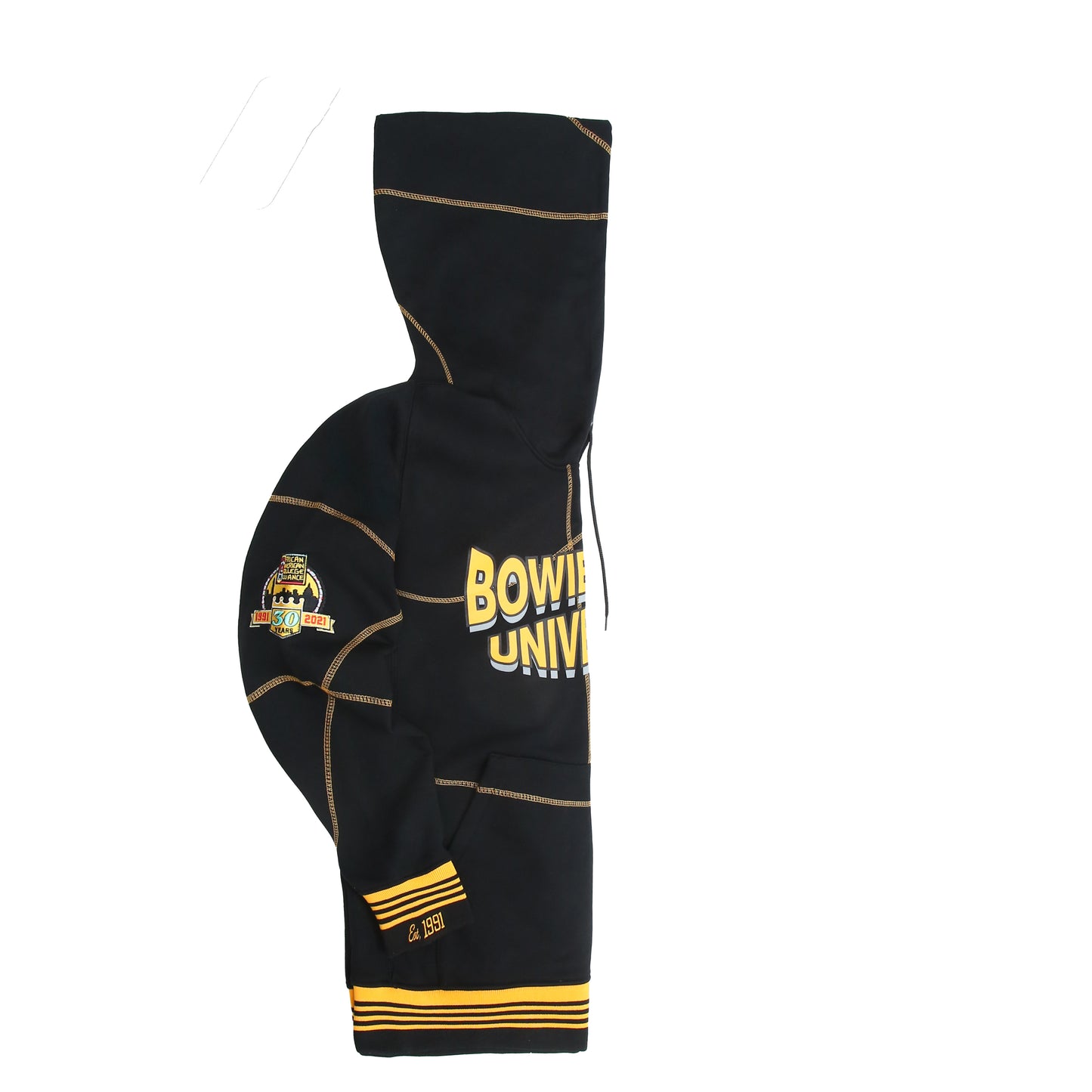 Bowie State University 93 Frankenstein Hoodie Black/Gold - AACA 30th Anniversary Special Edition