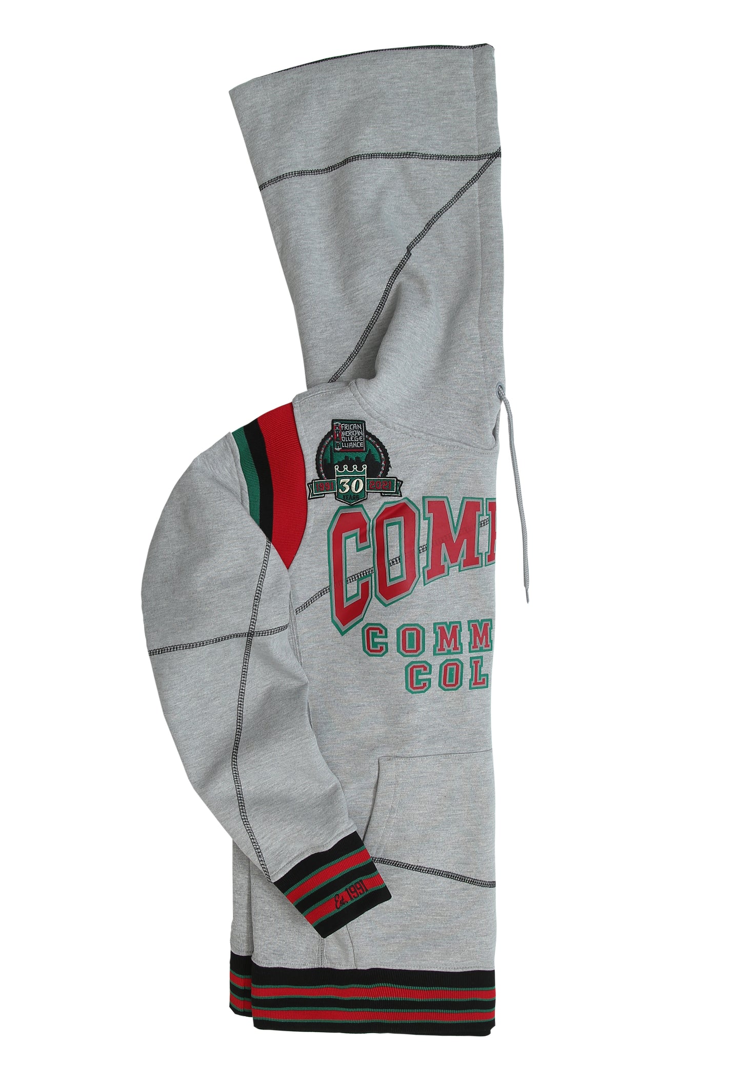 30th Anniversary FTP Compton Community College Frankenstein Stitched Hoodie MDH.Grey / Black