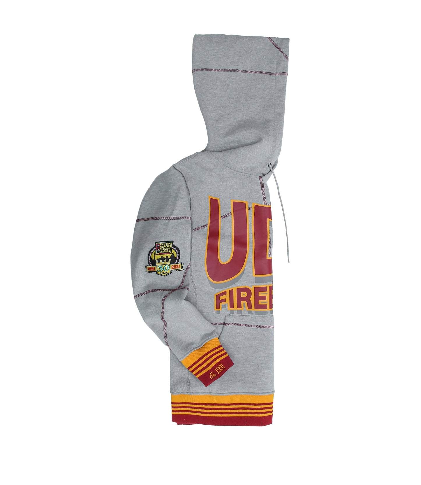 UDC Firebirds 93 Frankenstein Hoodie MDH Grey/Red/Gold - AACA 30th Anniversary Special Edition