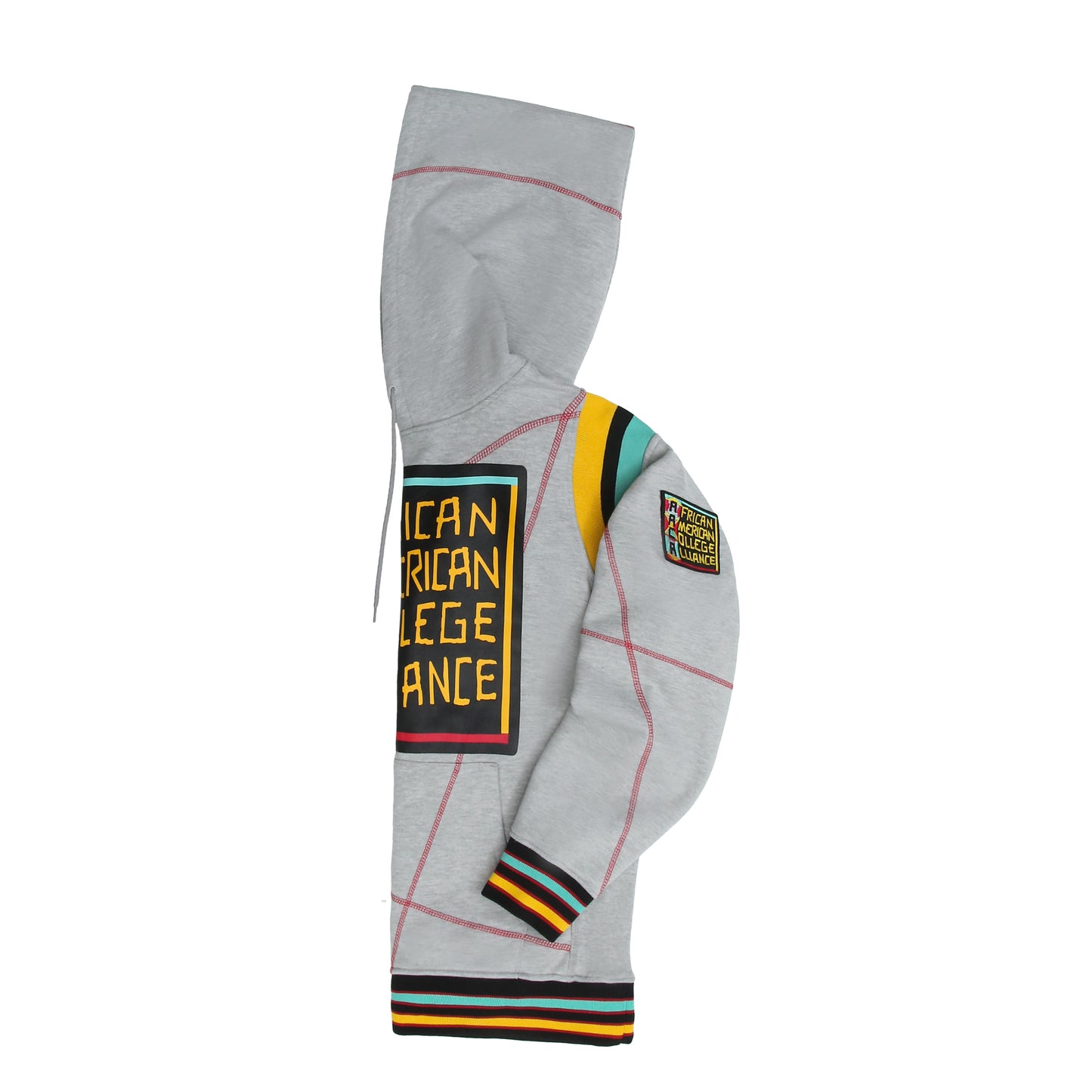 30th Anniversary AACA Frankenstein Stitched Hoodie MDH Grey/Red-African American College Alliance