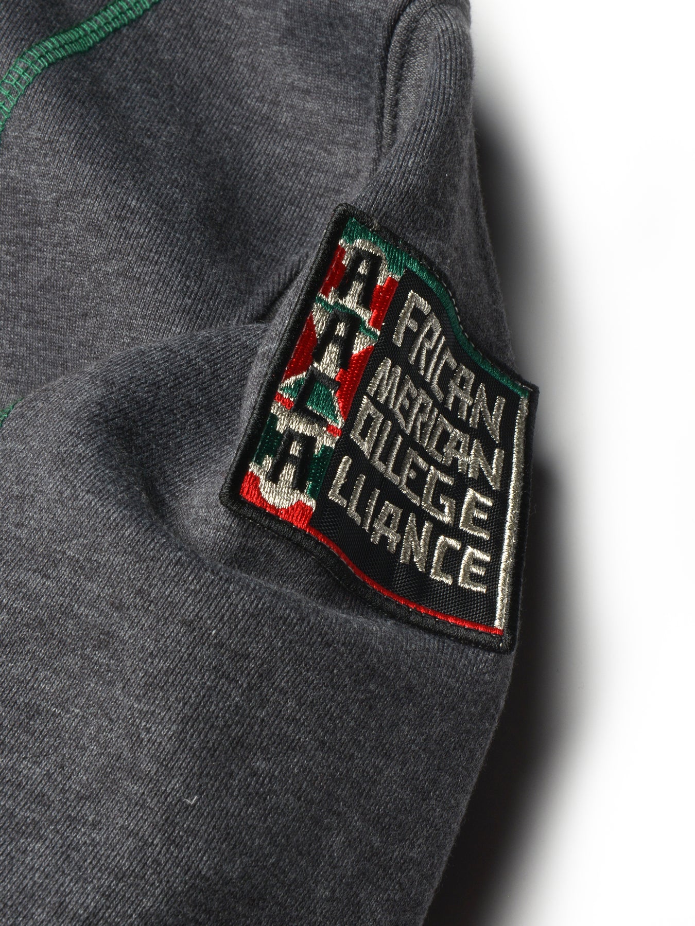 FTP Florida A&M University Original '92 Frankenstein Stitched Hoodie Charcoal Grey Kelly Green