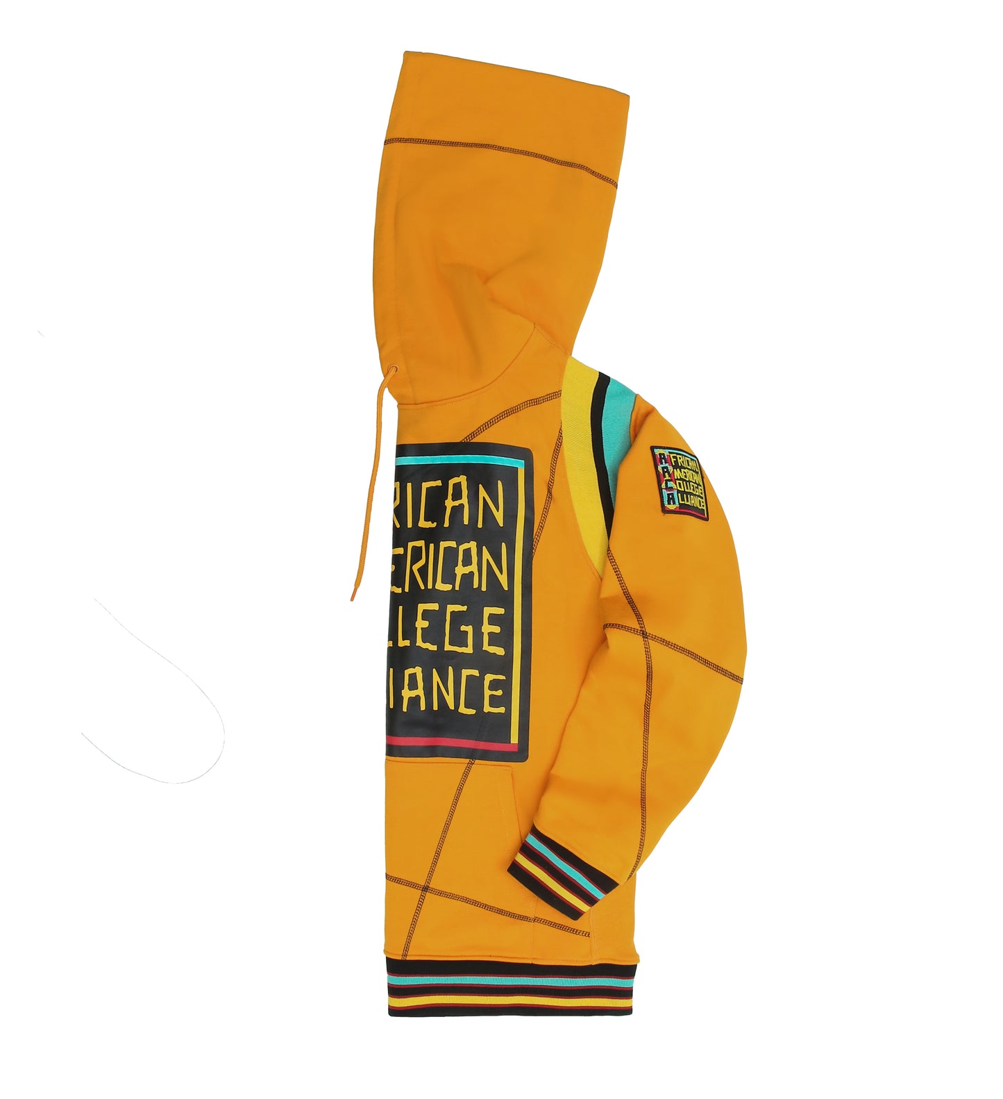 30th Anniversary AACA Frankenstein Stitched Hoodie Gold/Black-African American College Alliance