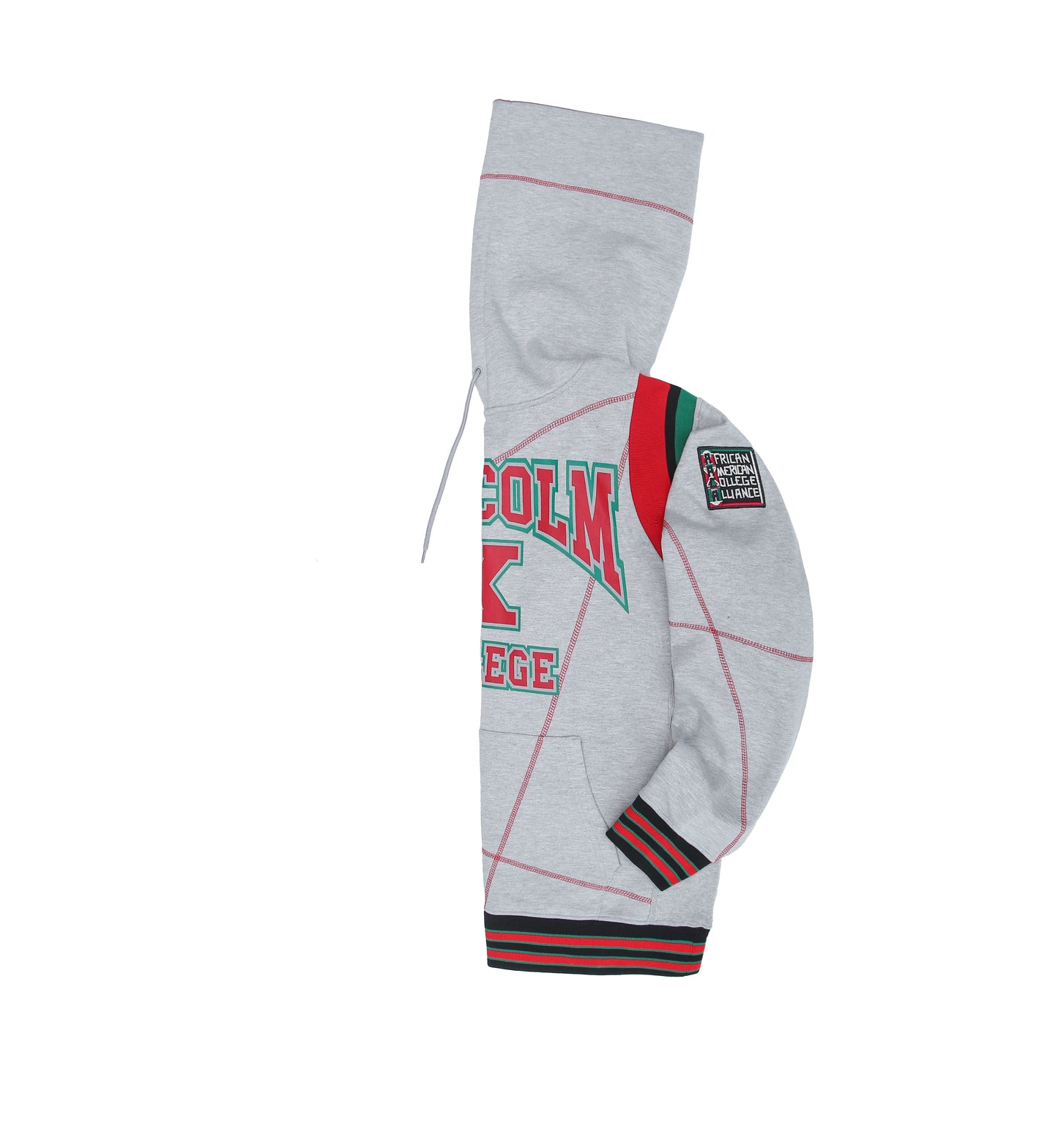 30th Anniversary FTP Malcolm X  Frankenstein Stitched Hoodie MDH.Grey / Red