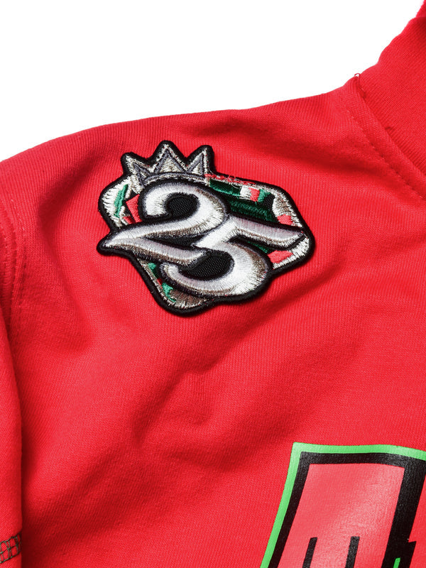 FTP Tuskegee University 92 Frankenstein Stitched Hoodie Red / Kelly Green
