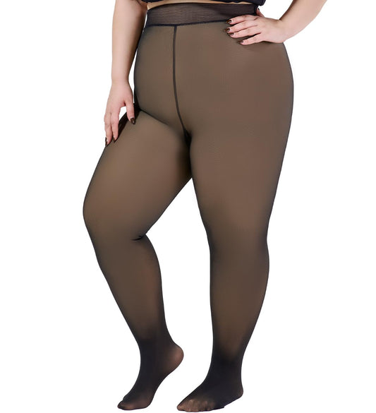 JS LifeStyle Plus Size Fleece Lined Tights Leggings Women,Warm Plus Size Tights Thermal Magic Leggings for Women Winter