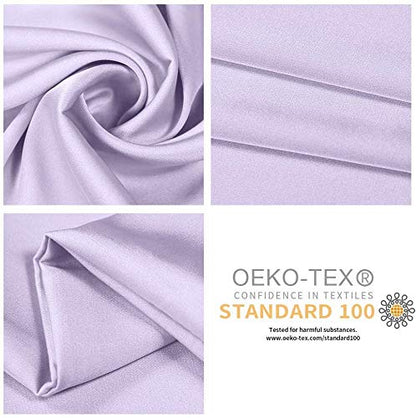 Jocoku 100% Mulberry Silk Pillowcases Set of 2 for Hair and Skin and Super Soft and Breathable Queen Size Nature Silk Pillowcases (Queen, Light Purple)