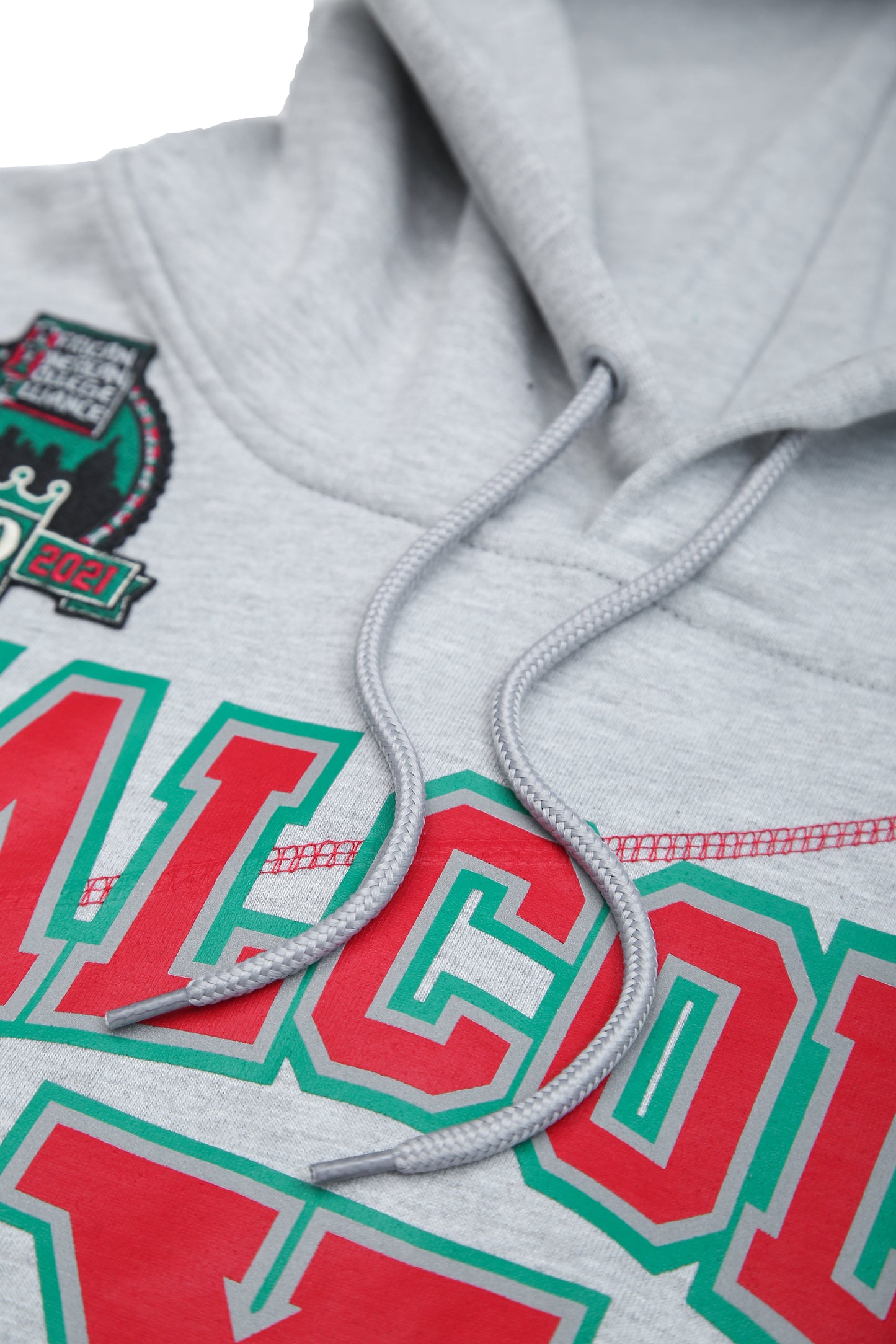 30th Anniversary FTP Malcolm X  Frankenstein Stitched Hoodie MDH.Grey / Red