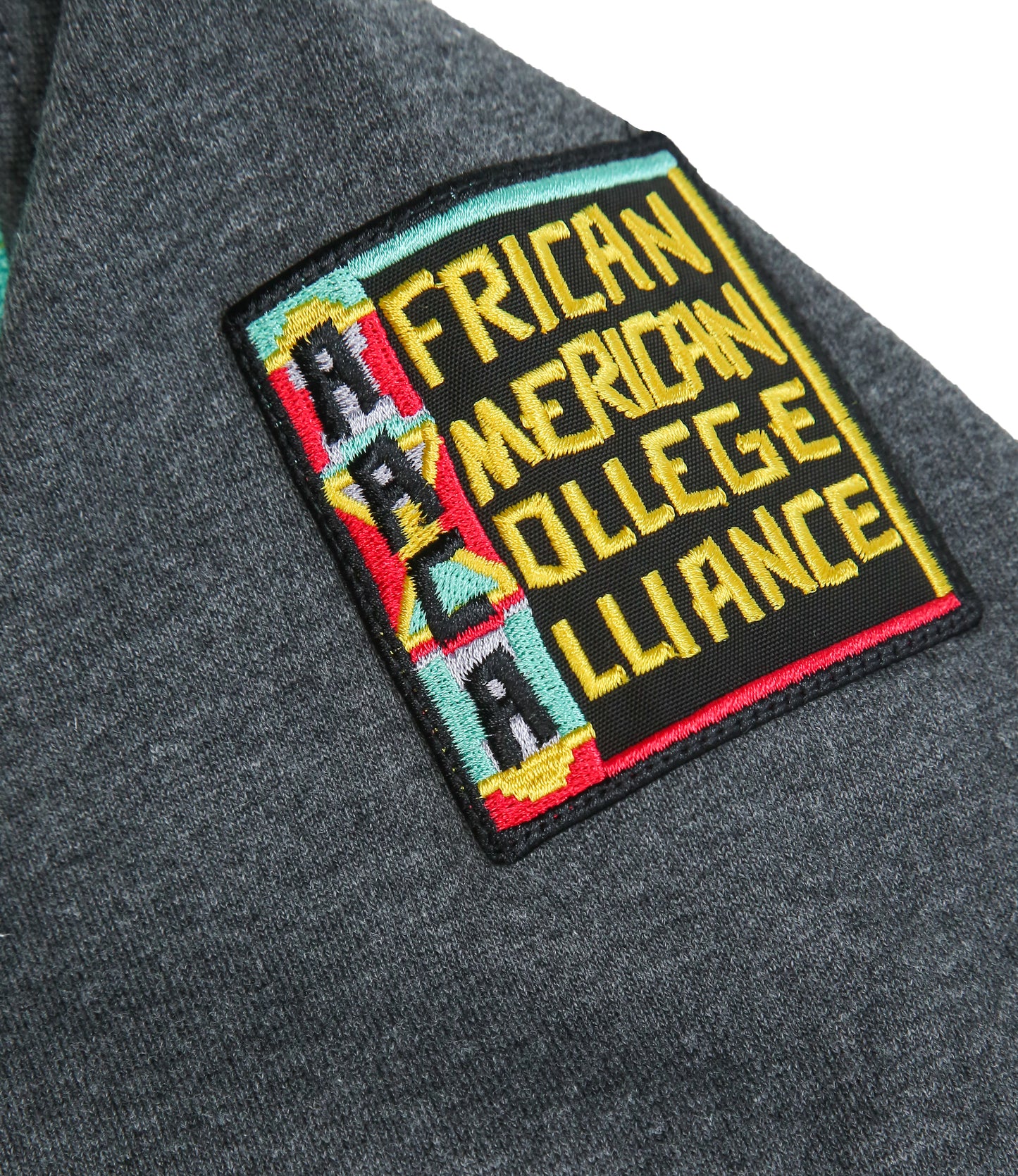 30th Anniversary AACA Frankenstein Stitched Hoodie Charcoal/Red-African American College Alliance