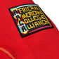 AACA Original 92 Frankenstein Stitched Hoodie Red/Gold Frankenstein Hoodie detail image