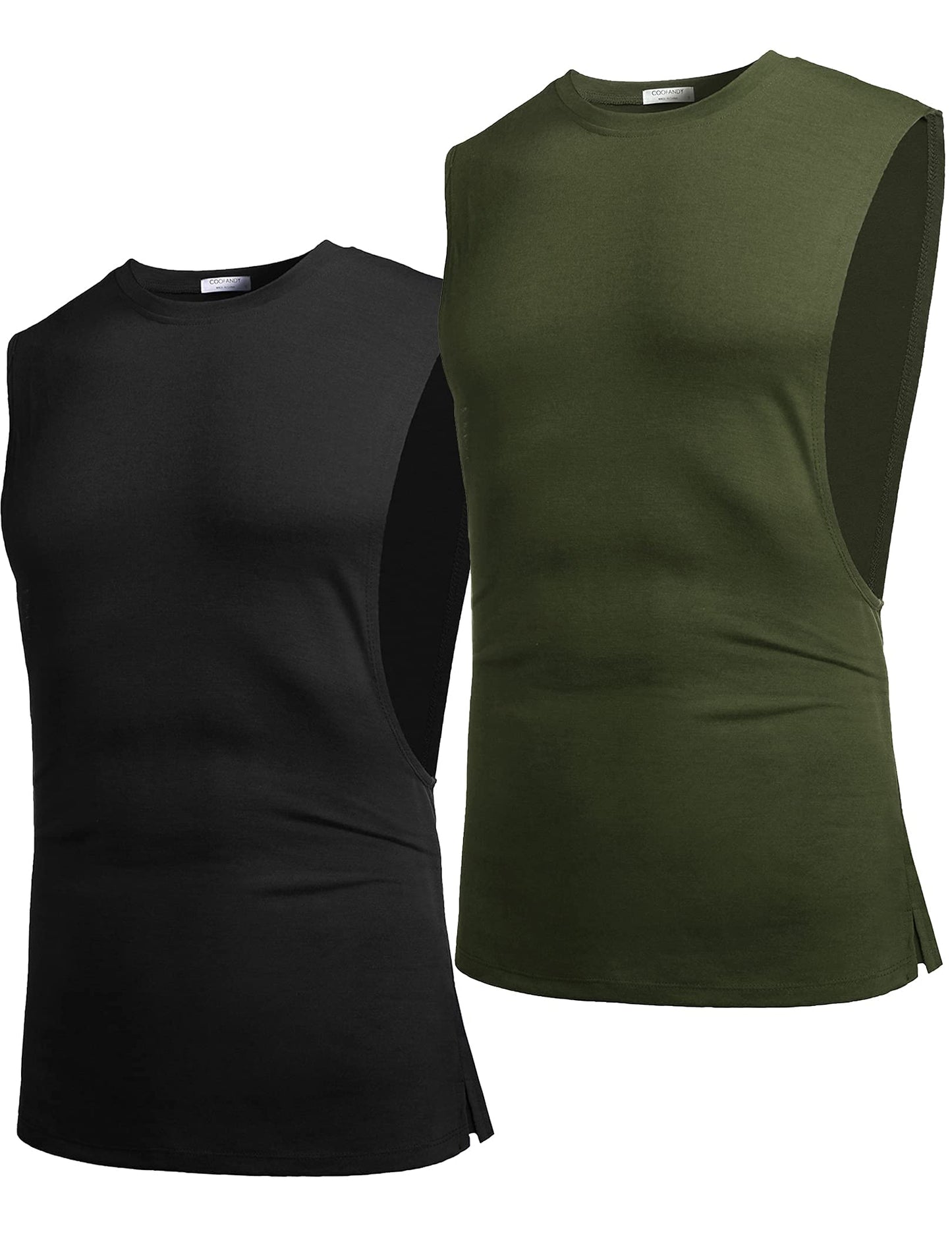 COOFANDY Men Bodybuilding 2 Pack Tank Top Gym Workout Shirt Bodybuilding T Shirt