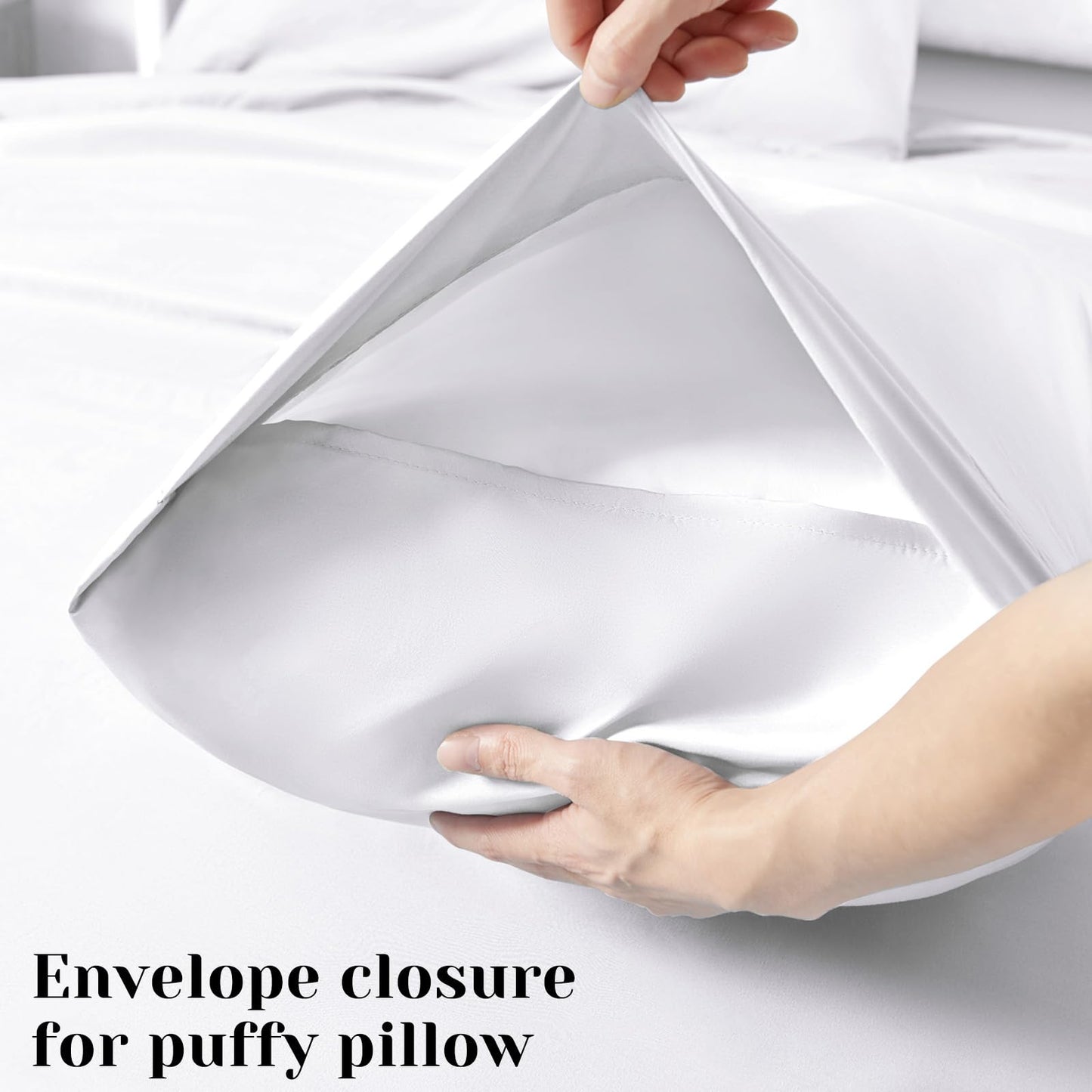 BYSURE King Size Sheets Set White - Super Soft Cooling Bed Sheets with Deep Pockets Hotel Luxury, 1800 Thread Count 100% Microfiber, Wrinkle & Fade Resistant