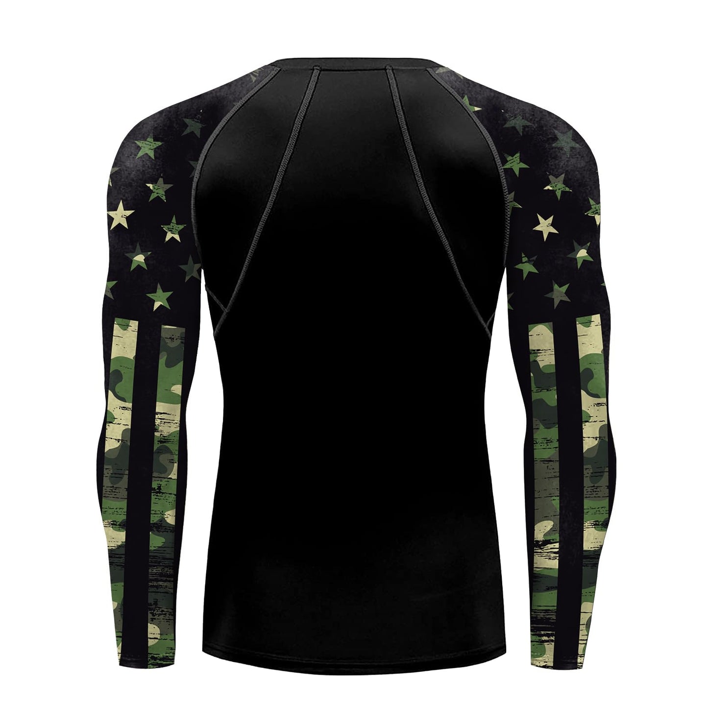 color cosplayer Jiu Jitsu Men American Flag UPF 50+ Sun Protection Printed Rash Guard Long Sleeve Swim Shirts