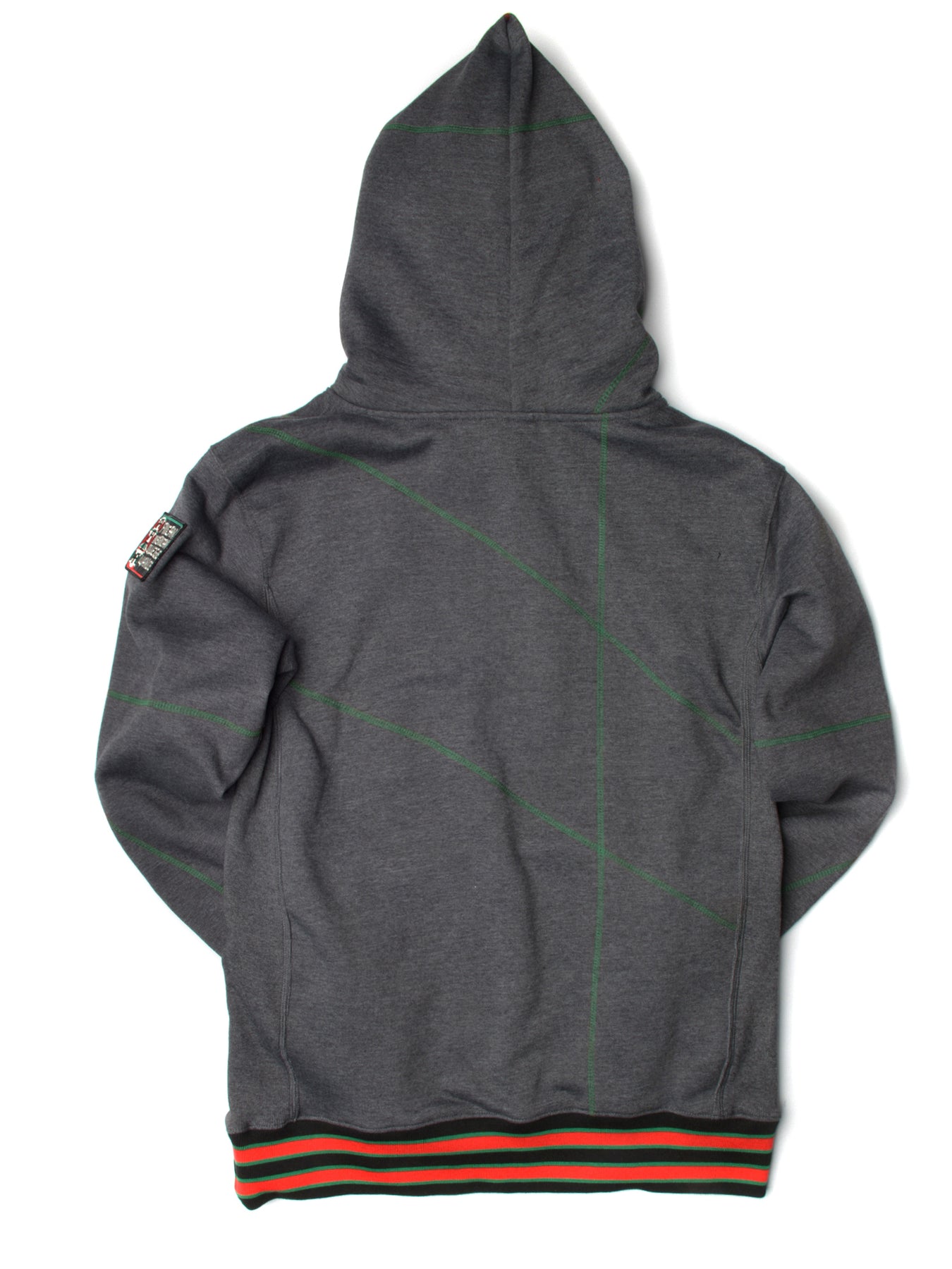 FTP Florida A&M University Original '92 Frankenstein Stitched Hoodie Charcoal Grey Kelly Green