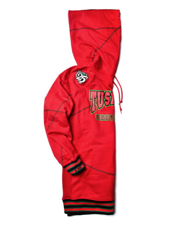 FTP Tuskegee University 92 Frankenstein Stitched Hoodie Red / Kelly Green