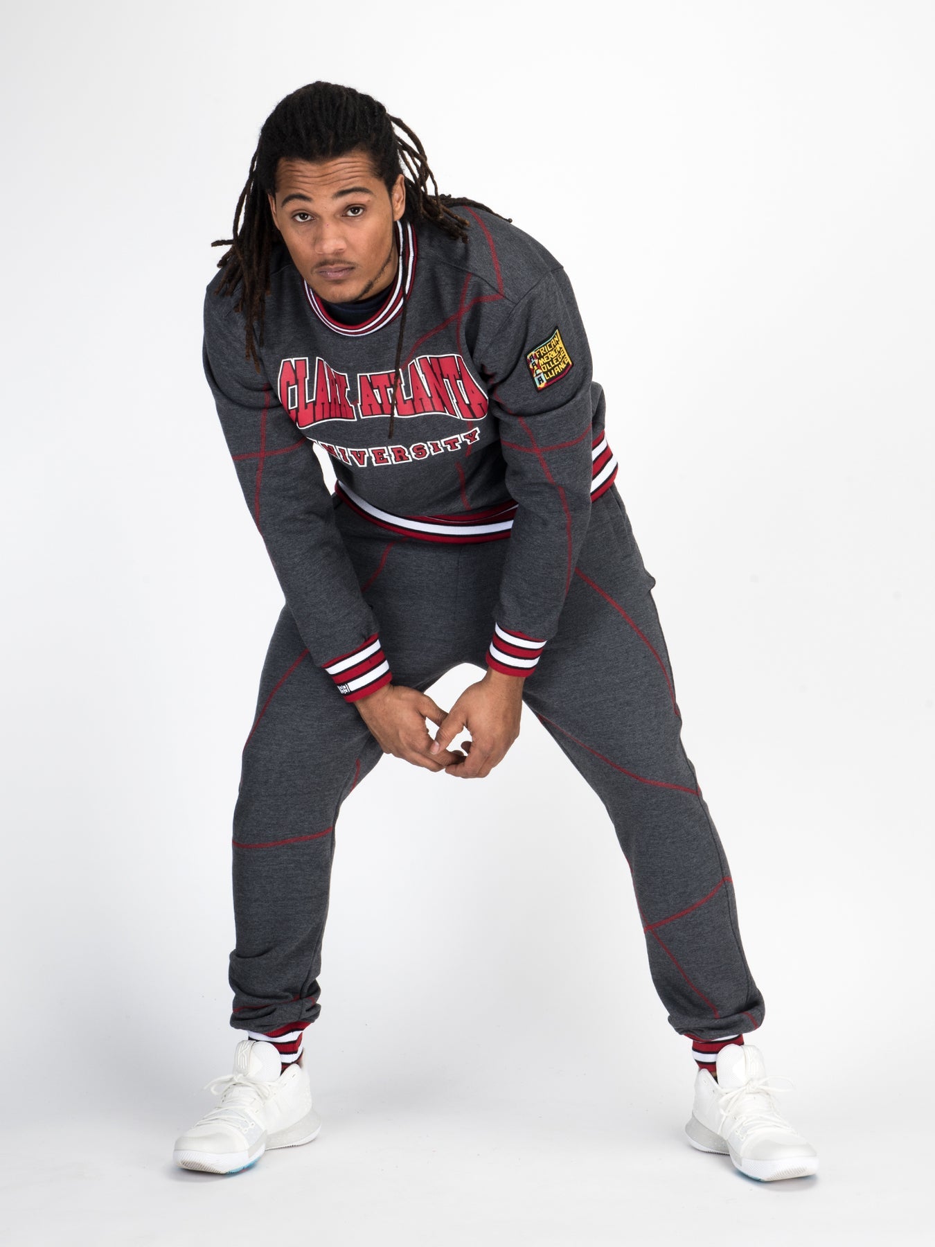 Clark Atlanta University Original '92 "Frankenstein" Crewneck Charcoal Grey/Red