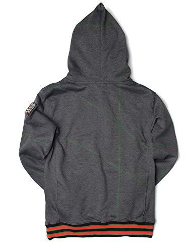 FTP Norfolk State University Original 92 Frankenstein Stitched Hoodie Charcoal Grey / Kelly Green