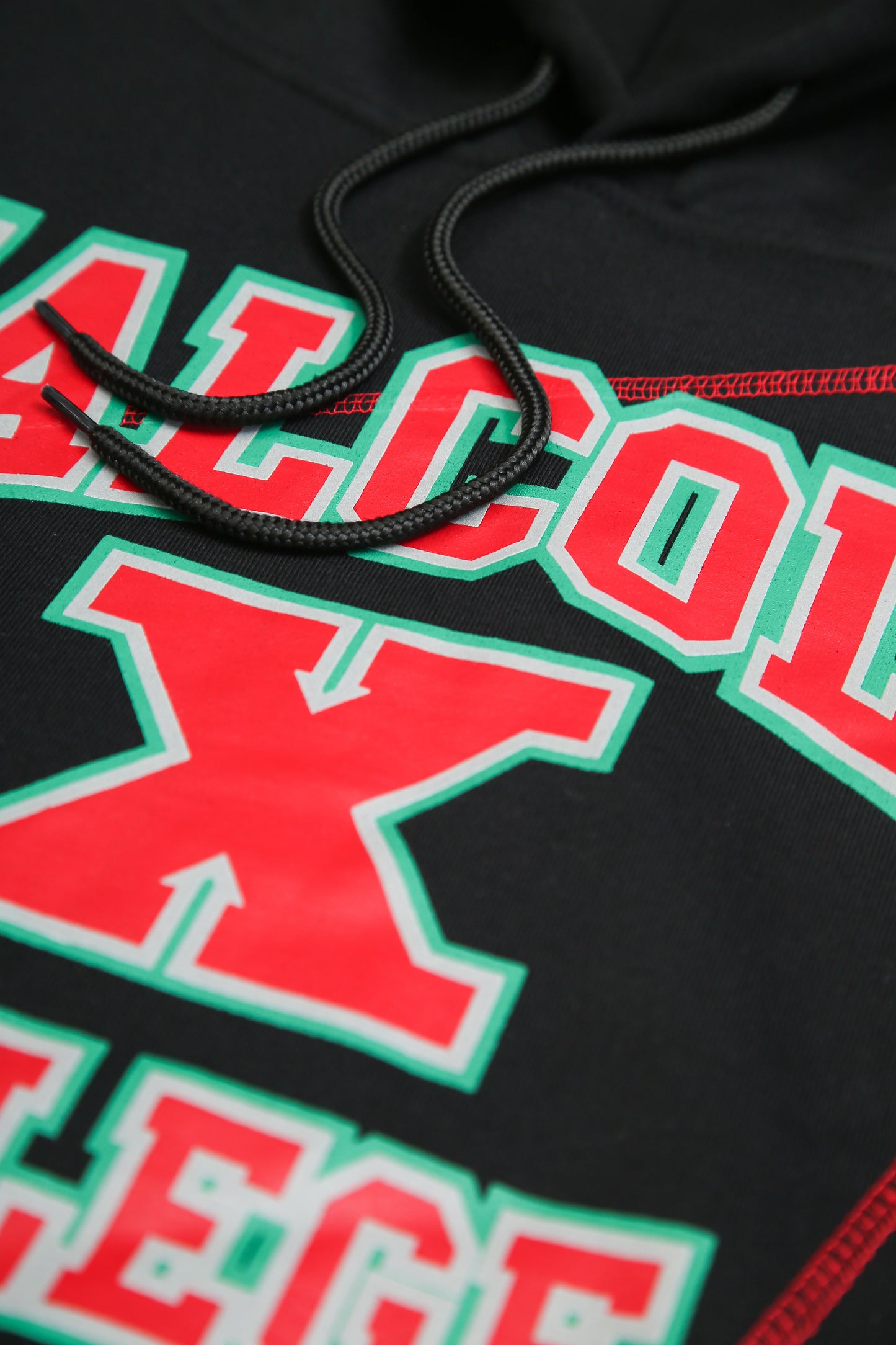 30th Anniversary FTP Malcolm X  Frankenstein Stitched Hoodie Black/Red