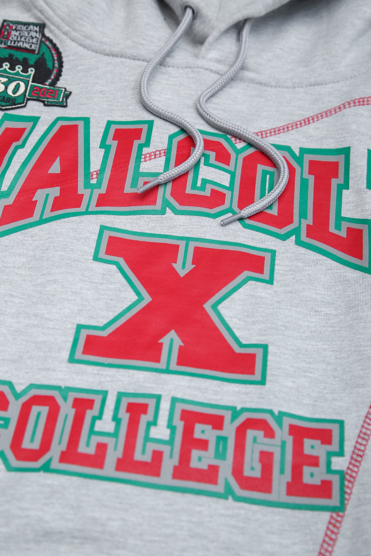 30th Anniversary FTP Malcolm X  Frankenstein Stitched Hoodie MDH.Grey / Red