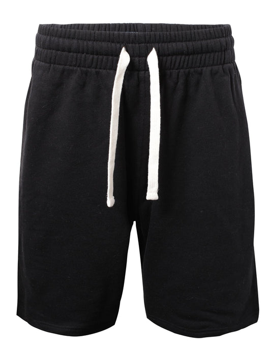 PROGO USA Men’s Shorts – Classic Fleece Workout Shorts - Men Shorts Casual with Elastic Waist (Black, Large)