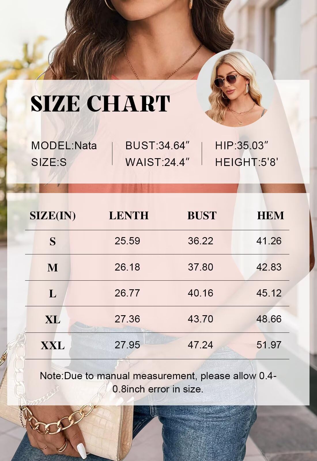 Bliwov Tank Top for Women Crewneck Trendy Spring Summer Casual Sleeveless Ladies Shirt Loose Fit Flowy Beach Vacation White