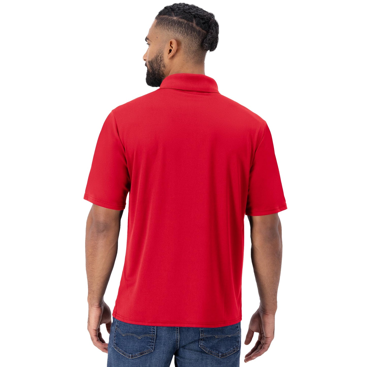 Hanes mens Hanes Sport Men's Cool Dri Men's Performance polo shirts, Deep Red, Large US, O4800