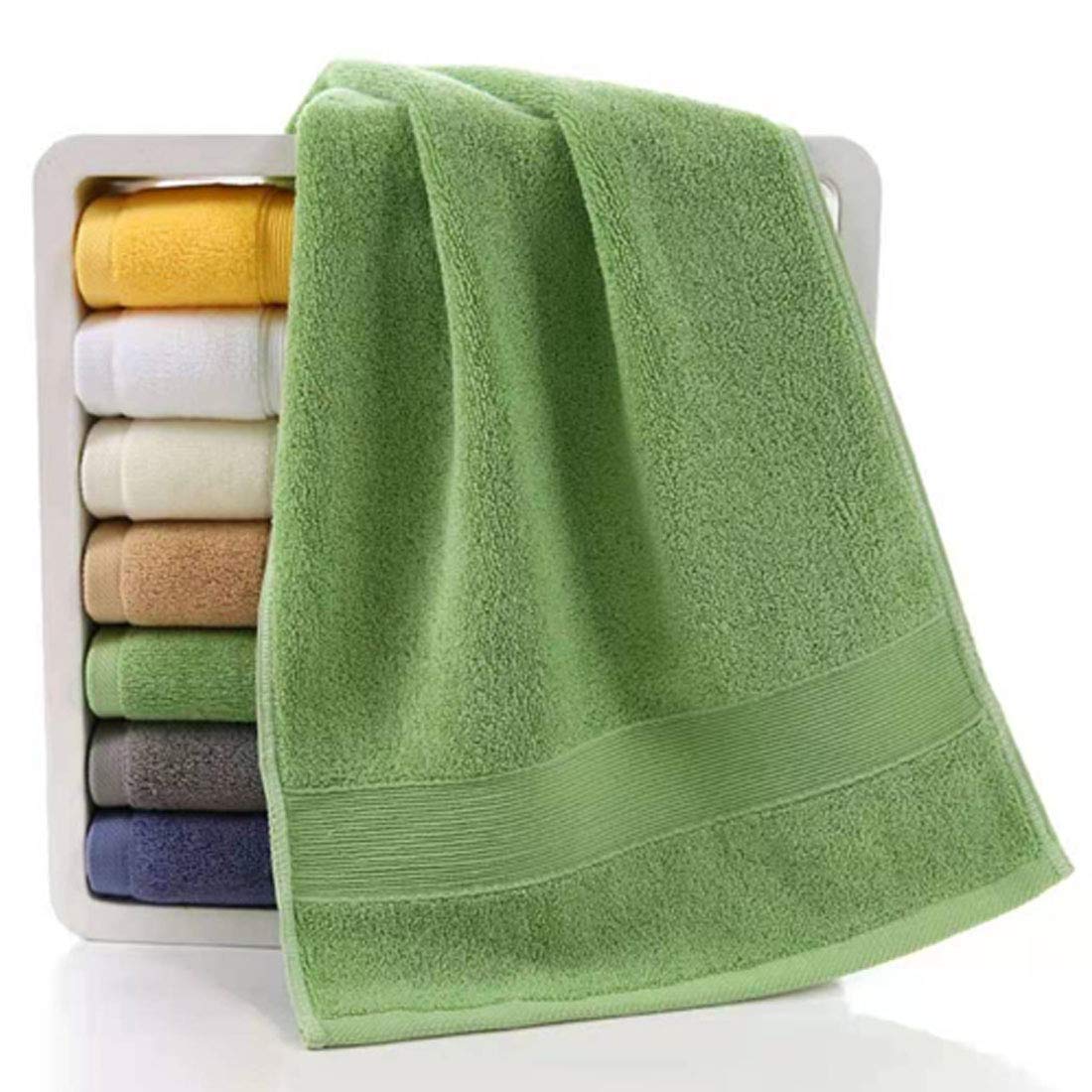 LRUUIDDE Bathroom Hand Towels 2 Set,Cotton Hand Towel for Bath, Hand, Face, Kitchen, Super Soft, Highly Absorbent, Machine Washable, Size 14" x 30" (Green)…