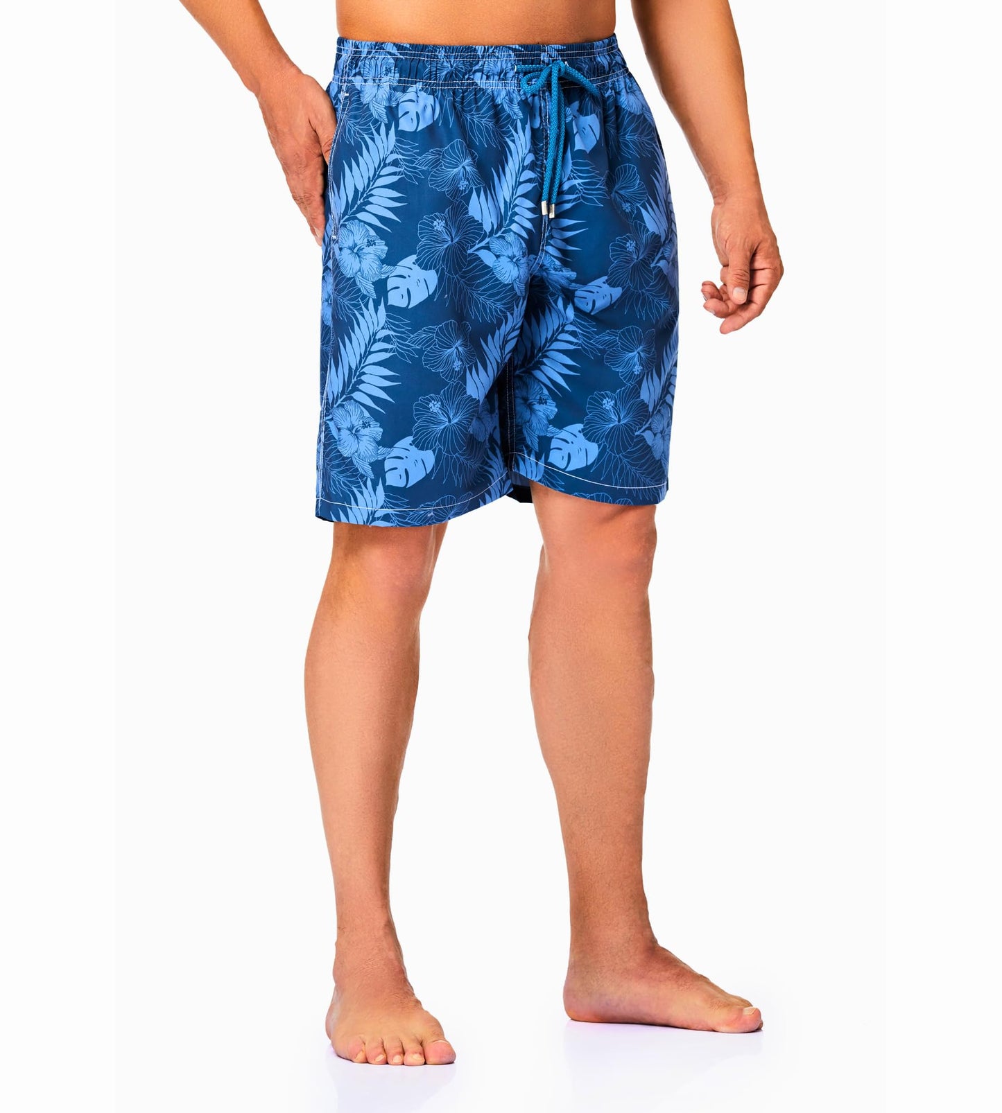 SIX ISLANDS Quick-Dry Swim Trunks - Comfortable Mens Boardshorts, 9" Inseam, Variety of Tropical & Classic Designs