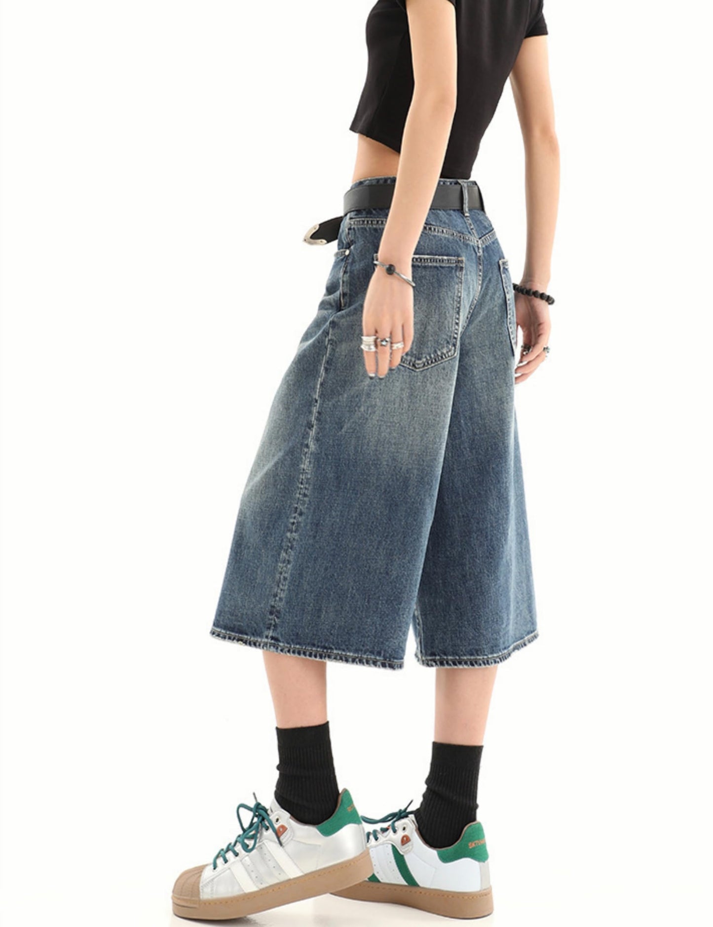 Y2k Baggy Jean Shorts Jorts Y2k Hip Hop Shorts Skater Jeans Grunge Jorts Aesthetic Pants