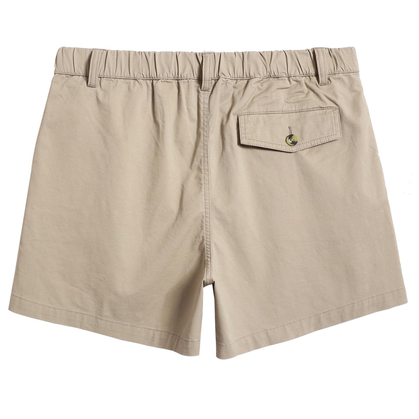 maamgic Men's Shorts Casual 4" Cotton Stretch Classic-fit Casual Shorts for Men Elastic Waistband Multi-Pocket Men's Casual Shorts Daily Wear