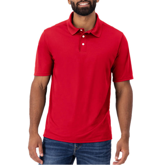 Hanes mens Hanes Sport Men's Cool Dri Men's Performance polo shirts, Deep Red, Large US, O4800