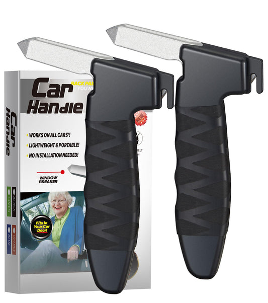 Realunisence 2 Pack Car Handle Assist for Elderly Car Door Handle for Elderly Auto Cane Portable Vehicle Support Handle and Handicapped Car Cane for Easy Exit Handle for Car Black