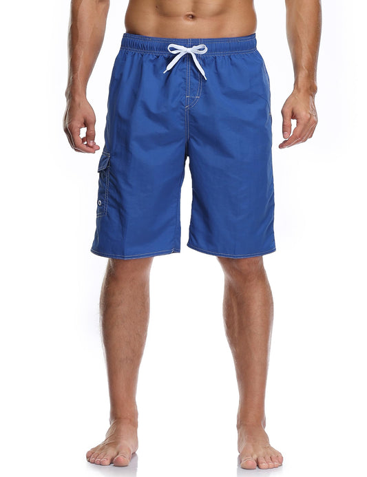 Vocanbomor Men's Quick Dry Swim Trunks Board Shorts Swimwear Bathing Suits, 38, B28-Navy Blue