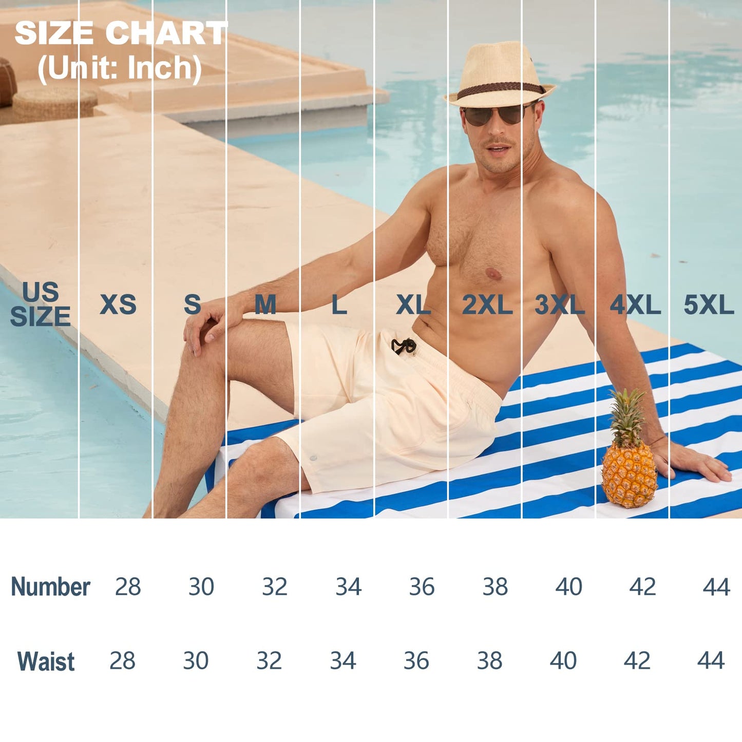 BRISIRA Mens Swim Trunks Bathing Suit 9 Inch Inseam Compression Liner Beach Long Board Shorts Swimsuit Anti-Chafe Quick Dry